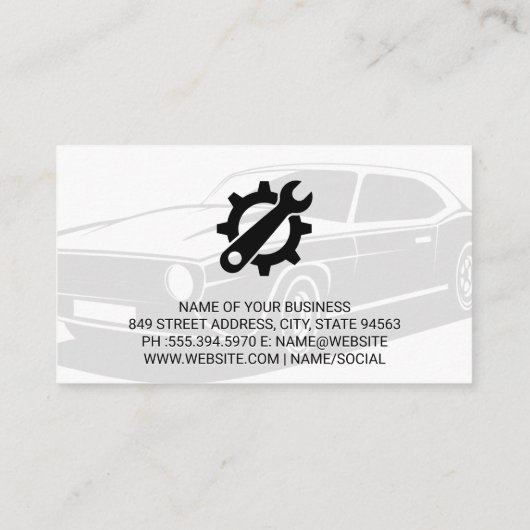 Auto Modern Logo | Autohulp Visitekaartje (Achterkant)