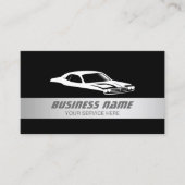 Auto Modern Silver Striped auto Visitekaartje (Voorkant)