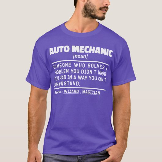 Auto monteur zelfstandig naamwoord definitie repar t-shirt (Voorkant)