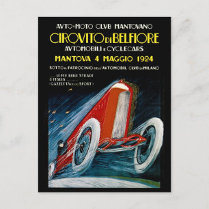 Auto Moto Club Mantovano Retro 1924 Briefkaart
