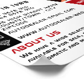 Auto Motor, Auto Dealership Adverteren Poster (Hoek)