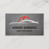 Auto Odometer | Achtergrond staal | Auto Visitekaartje (Voorkant)