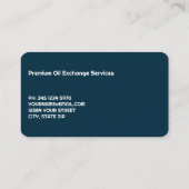 Auto-olieverversing Visitekaartje (Achterkant)