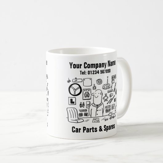 Auto-onderdelen en -schijven koffiemok (Voorkant rechts)