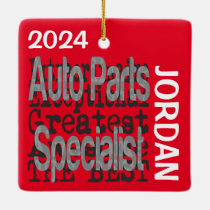 Auto Onderdelen Specialist Extraordinaire Aangepas Keramisch Ornament