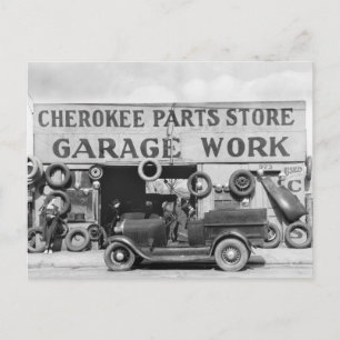 Auto-onderdelen van Cherokee: 1936 Briefkaart
