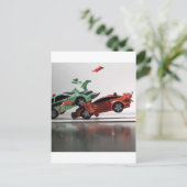 auto-ongeluk briefkaart (Staand voorkant)