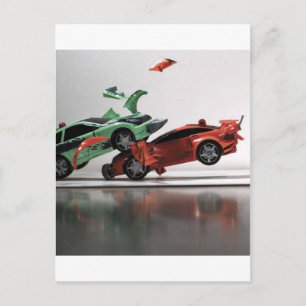 auto-ongeluk briefkaart