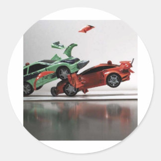 auto-ongeluk ronde sticker