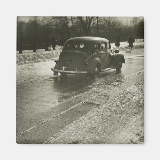 Auto op de weg magneet (Voorkant)