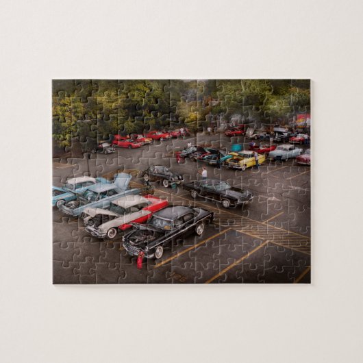 Auto - Oude auto show Legpuzzel (Horizontaal)