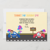 Auto Parade Verjaardag dank u kaart (Voorkant)