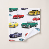 Auto Patroon Meerkleurige Voertuigen Auto Bad Handdoek (Wasdoekje)