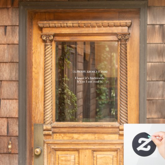 Auto Raam Cling, 11" lang door 8" hoog Raamsticker (Huis Deur)