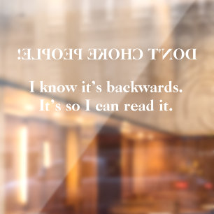 Auto Raam Cling, 11" lang door 8" hoog Raamsticker