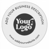 Auto Raam Decal Merk Logo Website Wit Sticker (Voorkant)