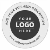 Auto Raam Decal Merk Logo Website Wit Zwart Sticker (Voorkant)