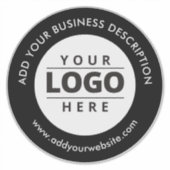 Auto Raam Decal Merk Logo Website Zwart Wit Sticker (Voorkant)