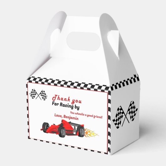Auto Race Growing Up Two Snel Dank je Verjaardag Bedankdoosjes (Achterkant)