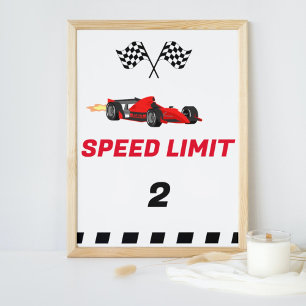 Auto race opgroeiend te snel Snelheidslimitatie bo Poster