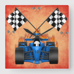 Auto-raceklok Vierkante Klok