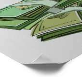 Auto-racen snel als geld grappig Poster-bord Poster (Hoek)