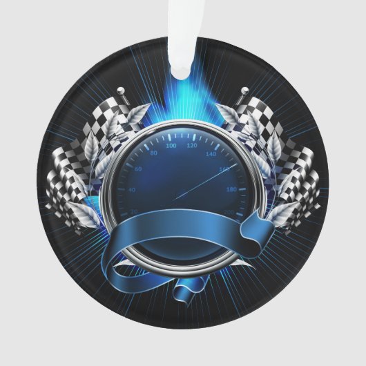 Auto-races - Ornament met wielaandrijving (voorkant)