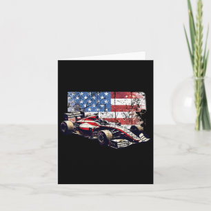 Auto Racing Auto Amerikaanse vlag 4 juli Kaart