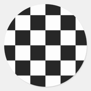 Auto Racing Geruite vlag Ronde Sticker