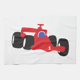 Auto-Racing illustratie afgedrukt op t-shirts Theedoek