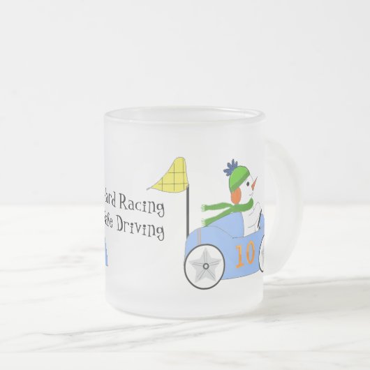 Auto Racing Matglas Koffiemok (Voorkant rechts)