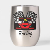 Auto Racing Ontwerp Thermische Wijn Tumbler (Achterkant)
