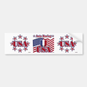 Auto Racing USA Bumpersticker