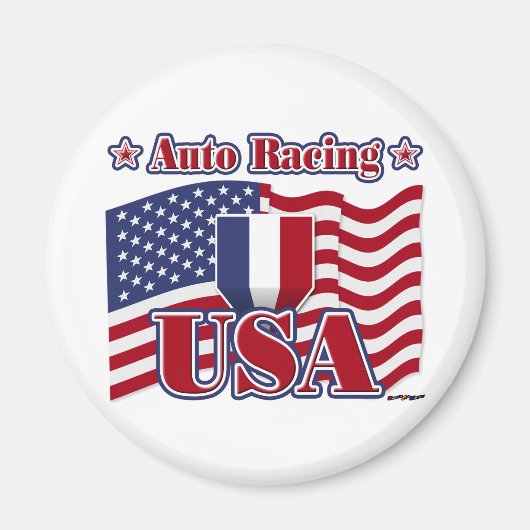 Auto Racing USA Magneet (Voorkant)