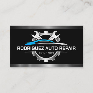 Auto Repair Care Logo   Moersleutels en Tandwielen Visitekaartje