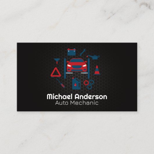 Auto Repair Services Logo | monteur Visitekaartje (Voorkant)