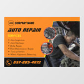Auto Reparatie Aangepaste Venster Cling Raamsticker (Vel)