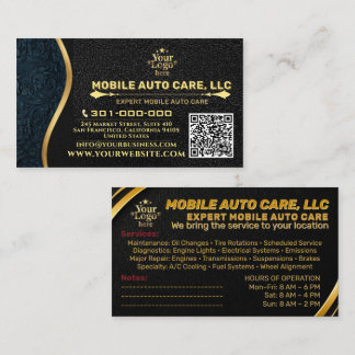 Auto Reparatie & Auto AC Specialist Metaal Goud & Visitekaartje