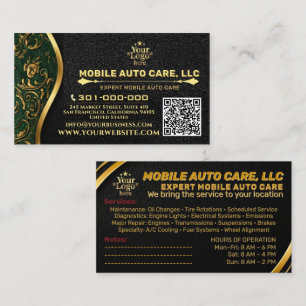 Auto Reparatie & Auto AC Specialist Metaal Goud & Visitekaartje
