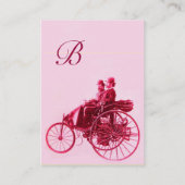 AUTO REPARATIE AUTOMOTIVE MONOGRAM roze fuchsie ro Visitekaartje (Achterkant)