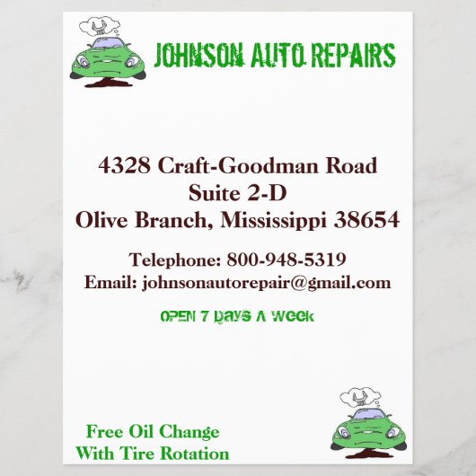 Auto Reparatie brochure (Voorkant)