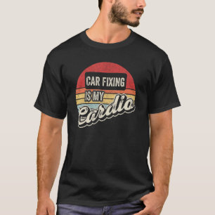 Auto Reparatie Is Mijn Cardio Vintage Retro Auto T-shirt