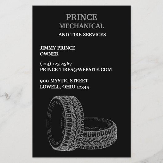 Auto reparatie van banden flyer (Voorkant)