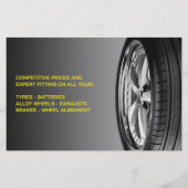 Auto reparatie van banden flyer (Achterkant)