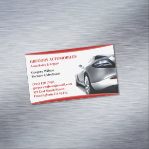 Auto Reparatie Werkplaats Magnetisch Visitekaartje