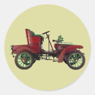 AUTO-RESTORATIE, AUTOMOTIEF RONDE STICKER