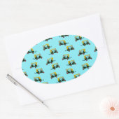 Auto riksja wallpaper ovale sticker (Envelop)