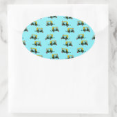 Auto riksja wallpaper ovale sticker (Tas)