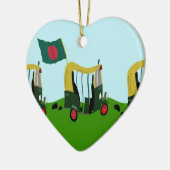 Auto riksja's in Bangladesh Keramisch Ornament (Links)