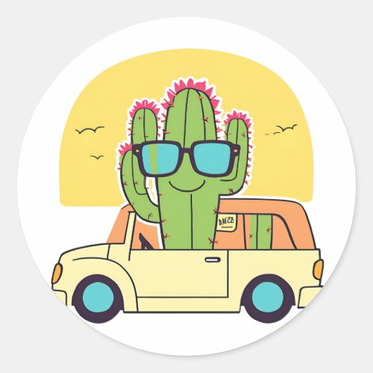 Auto Ronde Sticker (Voorkant)
